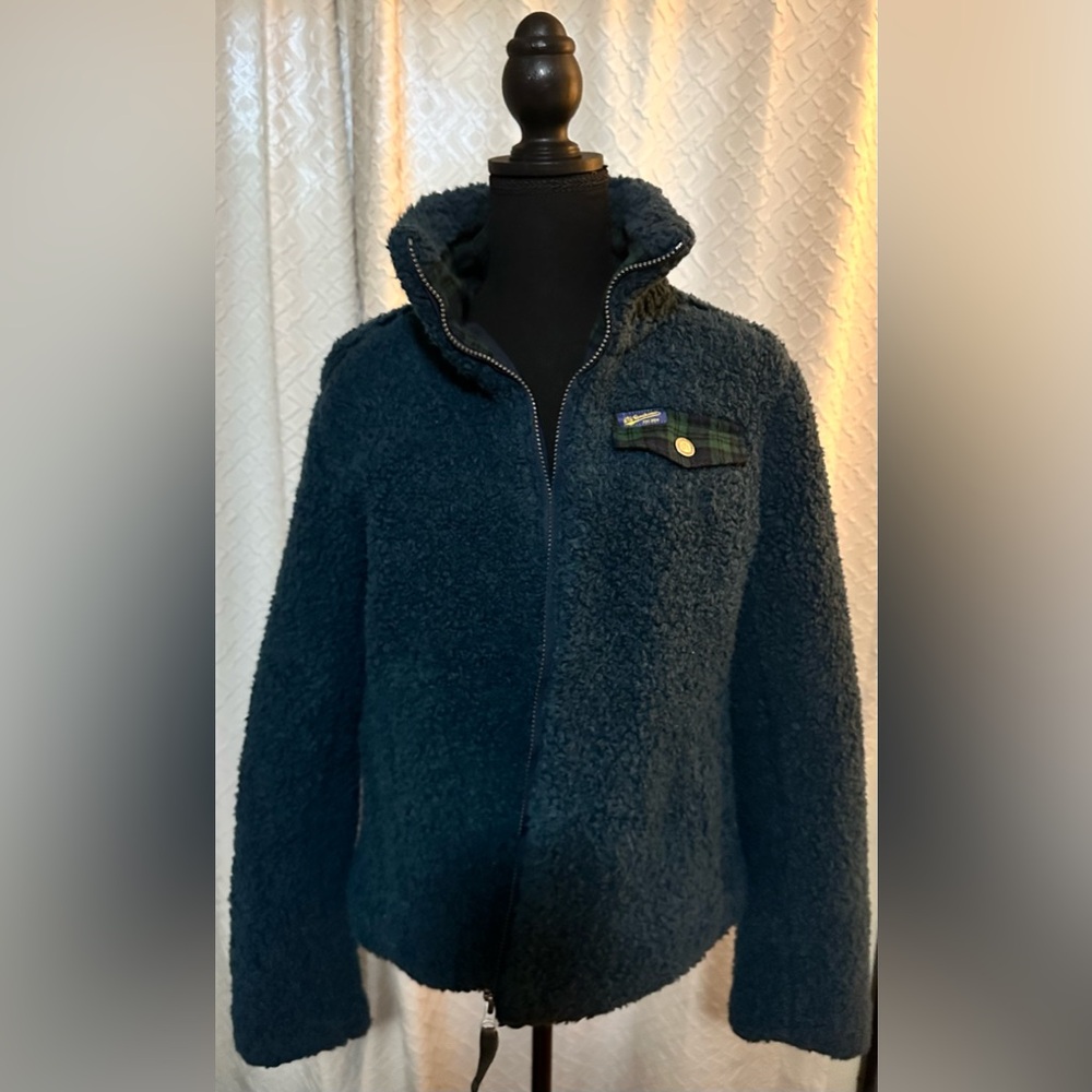 STS Ranch Wear Ladies Medium Blue Teddy Bear Coat - Never Worn